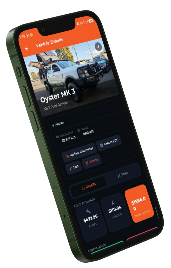 FleetTrack Pro vehicle detail